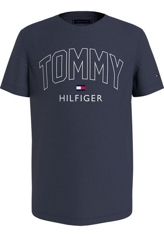 Camiseta Azul Para Niño Manga Corta Con Logo Gráfico Tommy Hilfiger Tommy Hilfiger