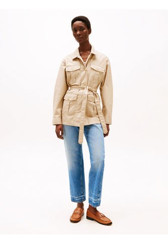 Rompe Beige Viento Estilo Militar Con Botones Dorados Tommy Hilfiger Tommy Hilfiger