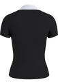 Polo Negro Con Cuello En V Y Detalles Contrastantes. Tommy Jeans de Tommy Hilfiger