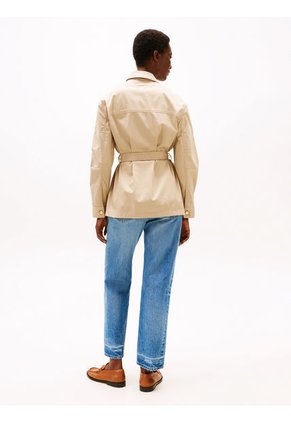 Rompe Beige Viento Estilo Militar Con Botones Dorados Tommy Hilfiger