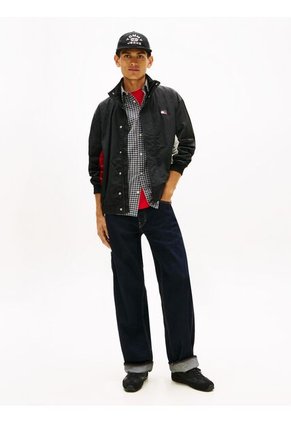 Chaqueta Negro Repelente Al Agua Con Logo Trasero Tommy Jeans