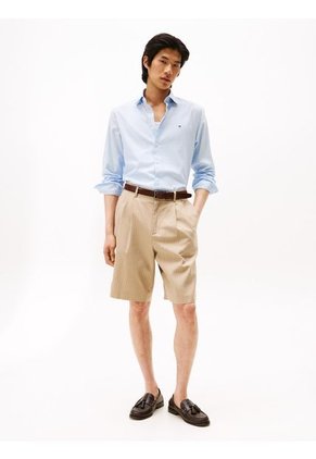 Camisa Celeste Twill De Manga Larga Tommy Hilfiger