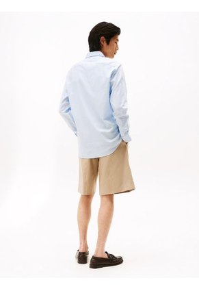 Camisa Celeste Twill De Manga Larga Tommy Hilfiger