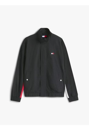 Chaqueta Negro Repelente Al Agua Con Logo Trasero Tommy Jeans