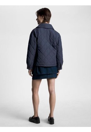 Chaqueta Con Diseño Acolchado A Rombos Mujer Azul Tommy Hilfiger