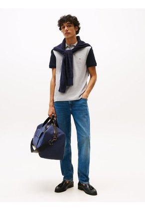 Polo Gris De Corte Regular Con Logo Tommy Hilfiger