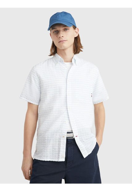 Camisa De Cuadros De Manga Corta Hombre  Tommy Hilfiger