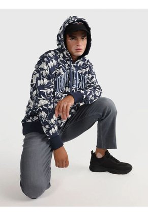 Sudadera Con Capucha Y Logo Azul Tommy Jeans