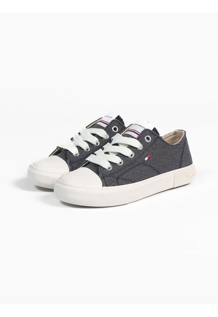 Tenis Casual Para Niño Negro Tommy Hilfiger