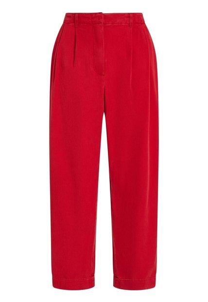 Pantalones Rojo Cortos Plisados Tommy Hilfiger