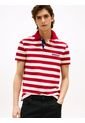 Polo Rojo De Corte Regular Con Diseño De Rayas Tommy Hilfiger de Tommy Hilfiger
