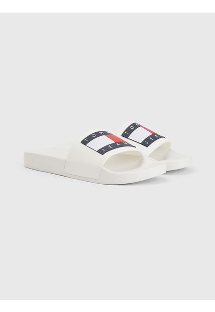 Sandalias De Piscina Con Parche Beige Tommy Hilfiger