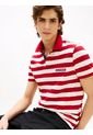 Polo Rojo De Corte Regular Con Diseño De Rayas Tommy Hilfiger de Tommy Hilfiger