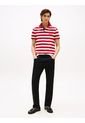 Polo Rojo De Corte Regular Con Diseño De Rayas Tommy Hilfiger de Tommy Hilfiger