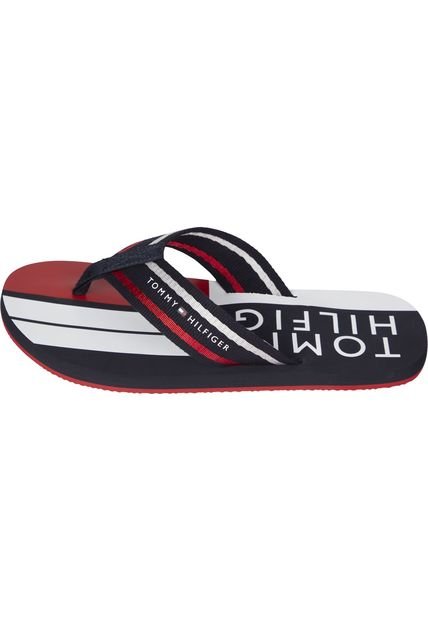Sandalias Flip Flop Azul Oscuro Bandera Power De Azul Tommy Hilfiger