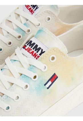Tenis Deportivas De Lona Con Plataforma Lila Tommy Hilfiger