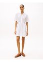Minivestido Blanco Camisero De Puro Lino Tommy Hilfiger de Tommy Hilfiger