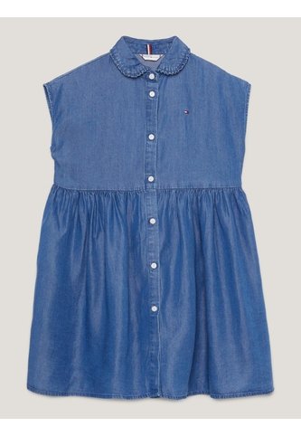 Vestido Azul Con Cuello De Volantes Tommy Hilfiger Tommy Hilfiger