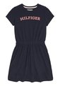 Vestido Azul Manga Corta Con Logo Monotipo Tommy Hilfiger de Tommy Hilfiger