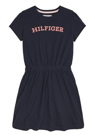 Vestido Azul Manga Corta Con Logo Monotipo Tommy Hilfiger Tommy Hilfiger