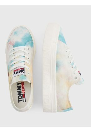 Tenis Deportivas De Lona Con Plataforma Lila Tommy Hilfiger