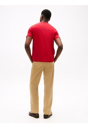 Camiseta Roja Con Logo De Rayas Ithaca Tommy Hilfiger