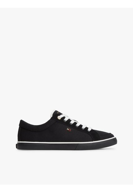 Tenis Blanco De Lona Distintivas Tommy Hilfiger