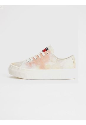 Tenis Deportivas De Lona Con Plataforma Lila Tommy Hilfiger