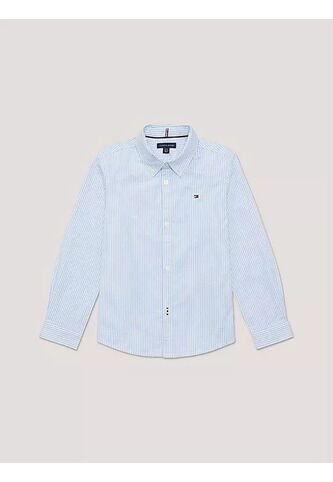 Camisa Celeste A Rayas Con Logo Para Niños Tommy Hilfiger Tommy Hilfiger