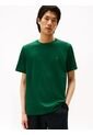 Camiseta Verde De Cuello Redondo Con Logo Bordado Tommy Hilfiger de Tommy Hilfiger