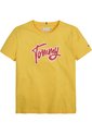 Camiseta Amarilla Manga Corta Con Logo Gráfico Metallic Tommy Hilfiger de Tommy Hilfiger