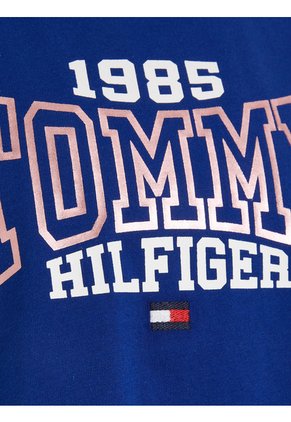 Camiseta Azul De Manga Corta De Estilo Universitario Tommy Hilfiger