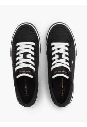 Tenis Blanco De Lona Distintivas Tommy Hilfiger