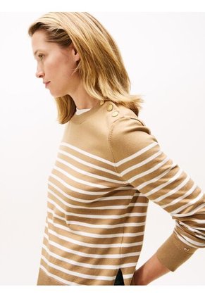 Saco Beige Con Botones Dorados Tommy Hilfiger