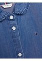 Vestido Azul Con Cuello De Volantes Tommy Hilfiger de Tommy Hilfiger