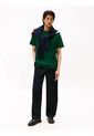 Camiseta Verde De Cuello Redondo Con Logo Bordado Tommy Hilfiger de Tommy Hilfiger