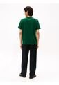Camiseta Verde De Cuello Redondo Con Logo Bordado Tommy Hilfiger de Tommy Hilfiger