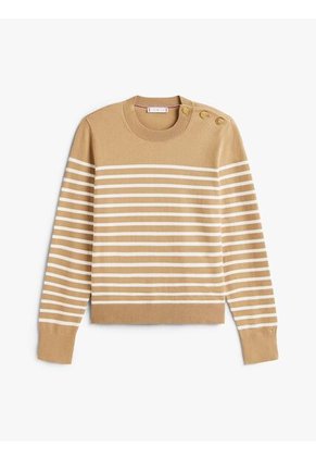 Saco Beige Con Botones Dorados Tommy Hilfiger