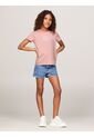 Camiseta Niña Rosada Corte Slim Con Logo Aterciopelado Tommy Hilfiger de Tommy Hilfiger