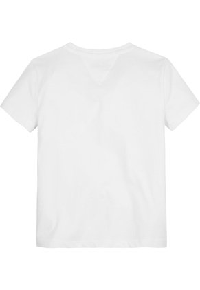 Camiseta Blanca Manga Corta Con Logotipo Monotipo Tommy Hilfiger