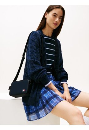 Bolso Azul Cruzado Con Insignia Del Logo Tommy Hilfiger