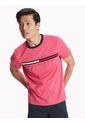 Camiseta Con Logo Bordado Hombre Rosa Tommy Hilfiger de Tommy Hilfiger