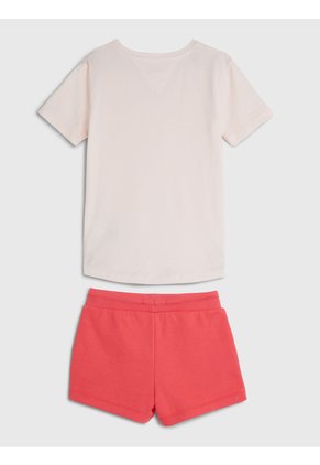 Conjunto Rosa De Camiseta Con Bermudas Essential Tommy Hilfiger