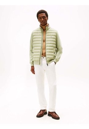 Chaqueta Verde De Punto Acolchada Con Cremallera Tommy Hilfiger