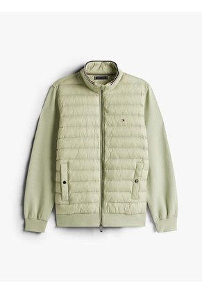 Chaqueta Verde De Punto Acolchada Con Cremallera Tommy Hilfiger