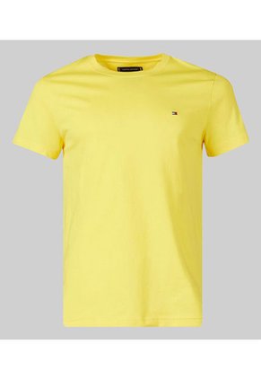Camiseta Amarilla Slim Fit Essential Con Logo Tommy Hilfiger