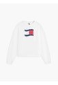 Saco Blanco Holgado De Felpa Con Logo Ondulante Tommy Jeans de Tommy Hilfiger