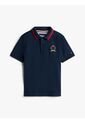 Polo Azul De Punto Interlock Con Escudo TH Tommy Hilfiger de Tommy Hilfiger