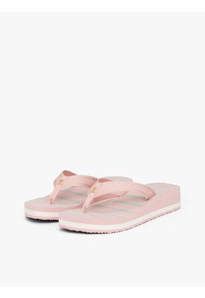 Sandalias Rosa Con Cuña Suela Dentada Tommy Hilfiger