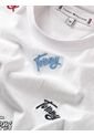 Camiseta Con Bordado Integral Del Logo Niña Blanco Tommy Hilfiger de Tommy Hilfiger